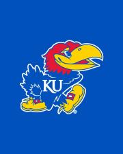 Jayhawk logo with blue background